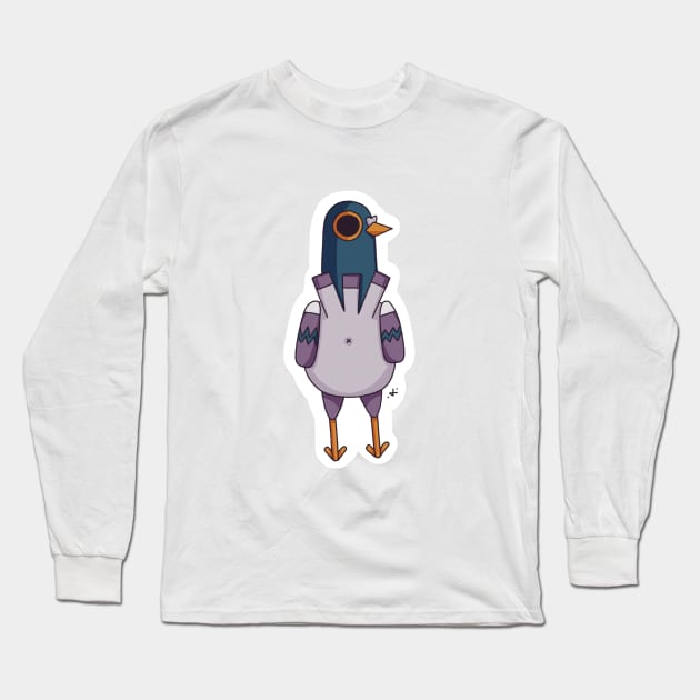 Pigeon Number One Long Sleeve T-Shirt by EmpressIguana